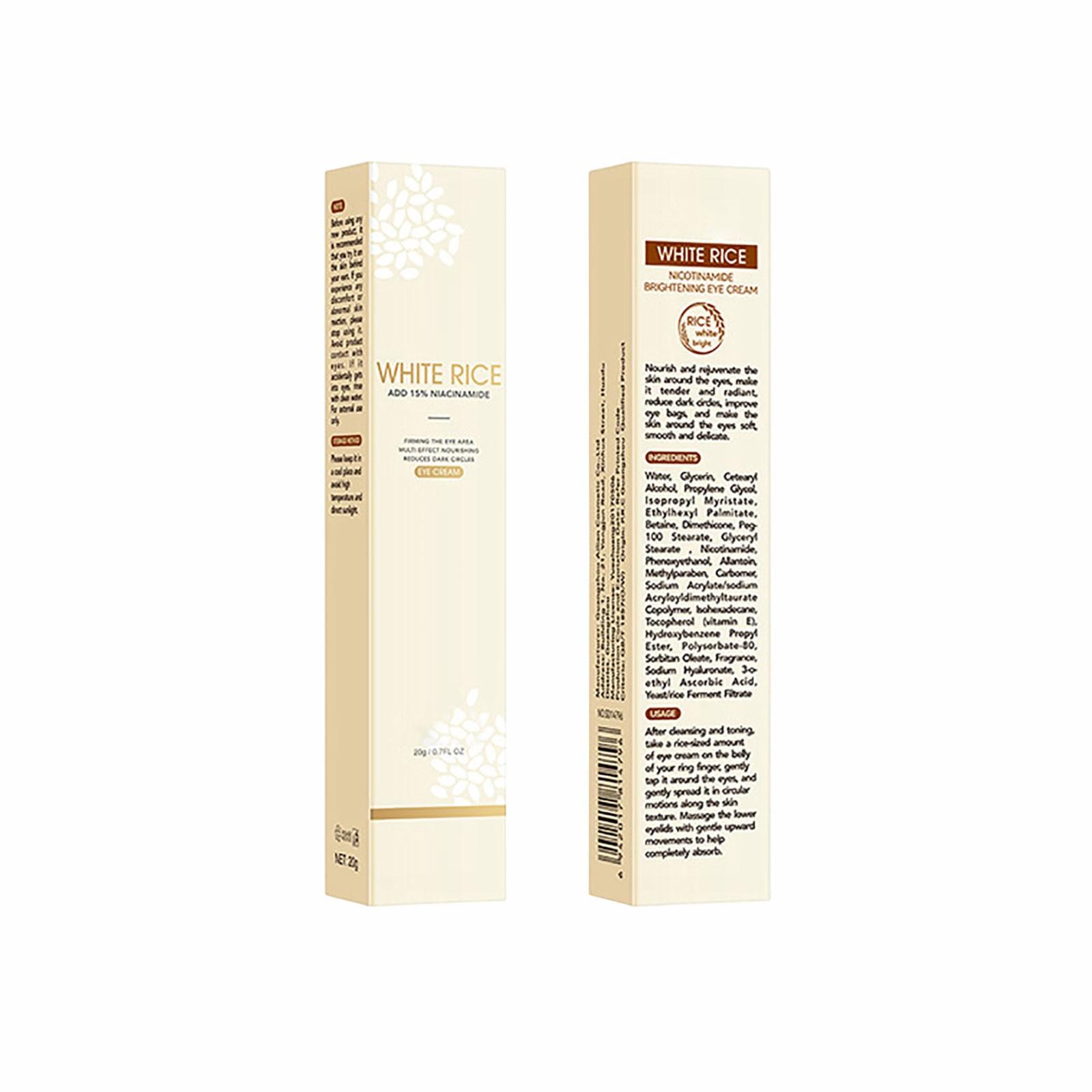 

Крем для глаз с рисом осветляет, осветляет и увлажняет кожу вокруг глаз