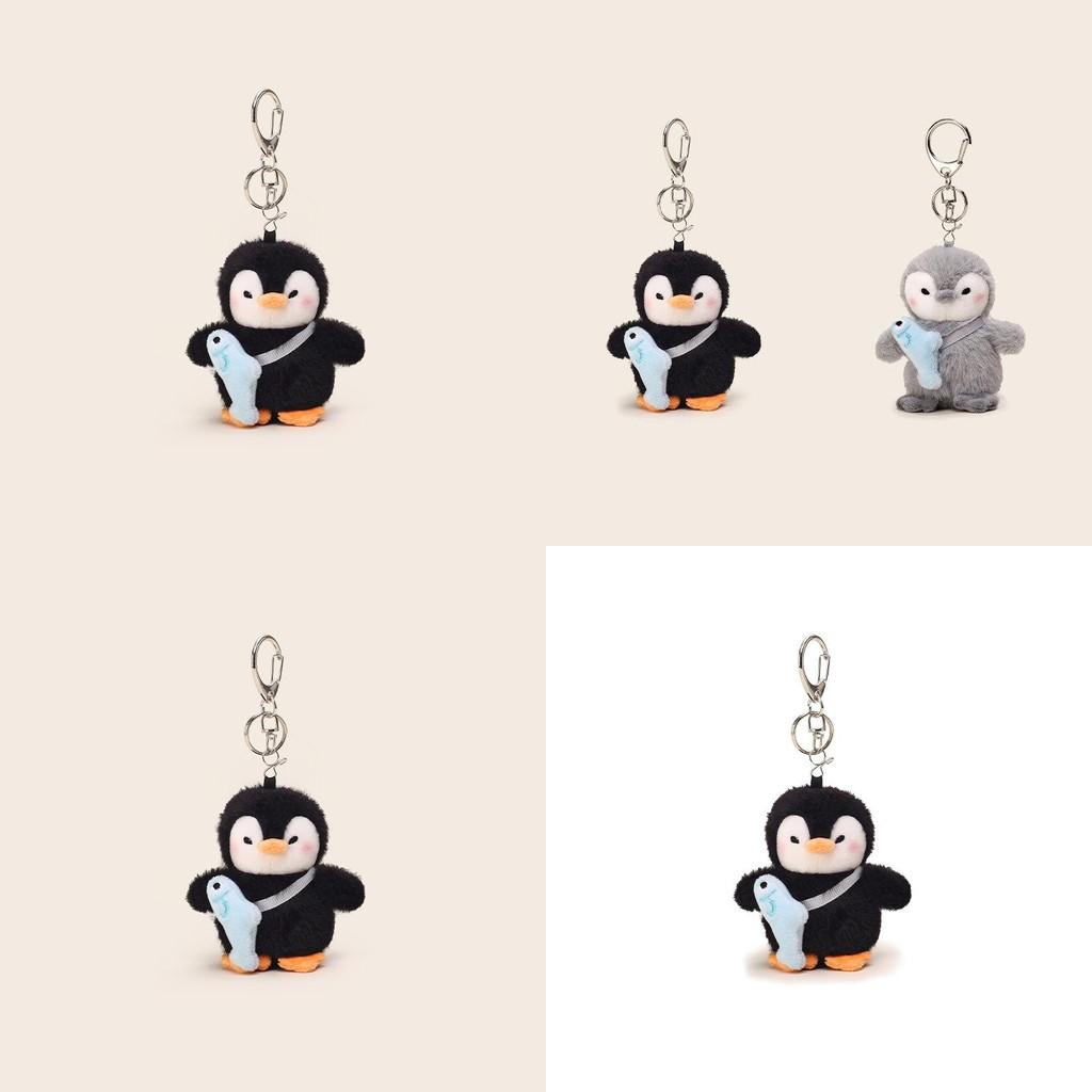 Back Fish Penguin Plush Keychain With Soft Fabric For Kids School Bag Decor