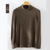 Meiyabi Men's Wool Half-High Collar Long-Sleeve Thermal Shirt for Autumn/Winter
