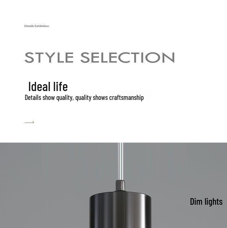 Minimalist Italian Crystal Bedside Pendant Light - Luxury Small Bedroom Accent