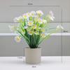 Artificial Potted Plant Decor Indoor Outdoor Use Plastic Floral Arrangement 28cm Height Nordic Style Sweetheart Chrysanthemum