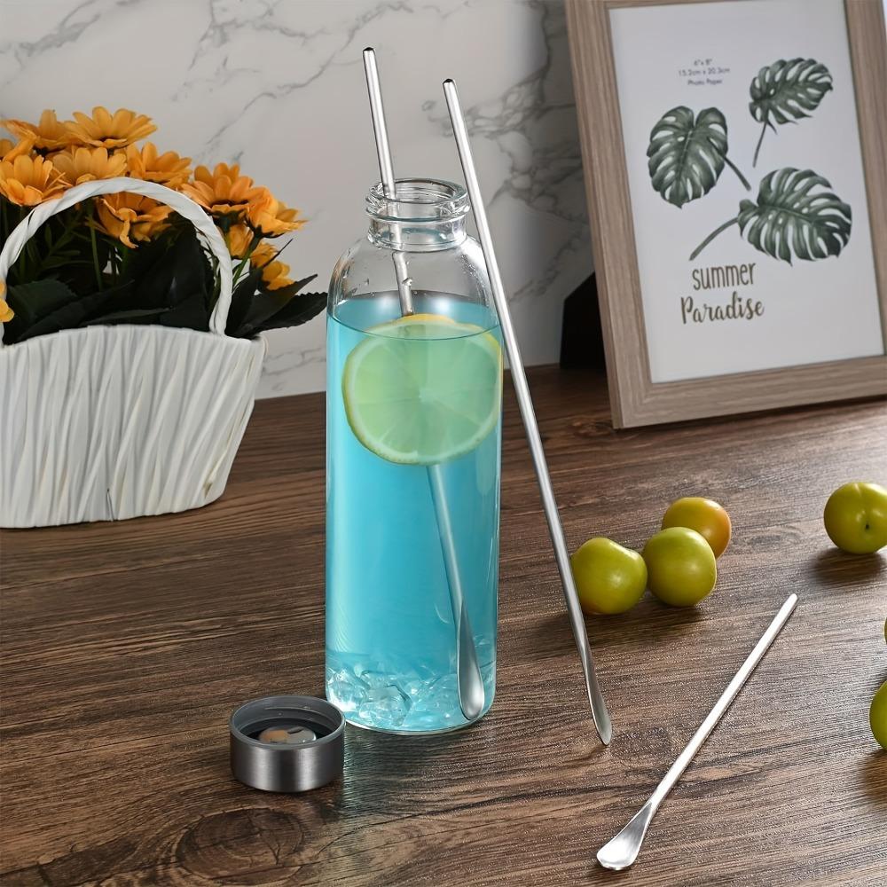 1pc Premium 304 Stainless Steel Iced Tea Spoon - Long Handle for Coffee & Tea Stirring - Elegant Drink Mixer Stick