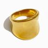 Exaggerated Arc Wide Band 18k Gold Ring for Men & Women - Thumb & Index Finger Style