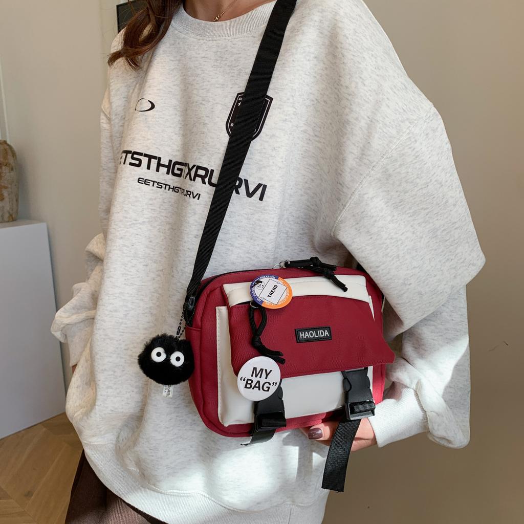 2025 Spring New Messenger Bag Small Bag Japanese Trendy Brand Casual Versatile Student Mobile Phone Bag Small Satchel Women
