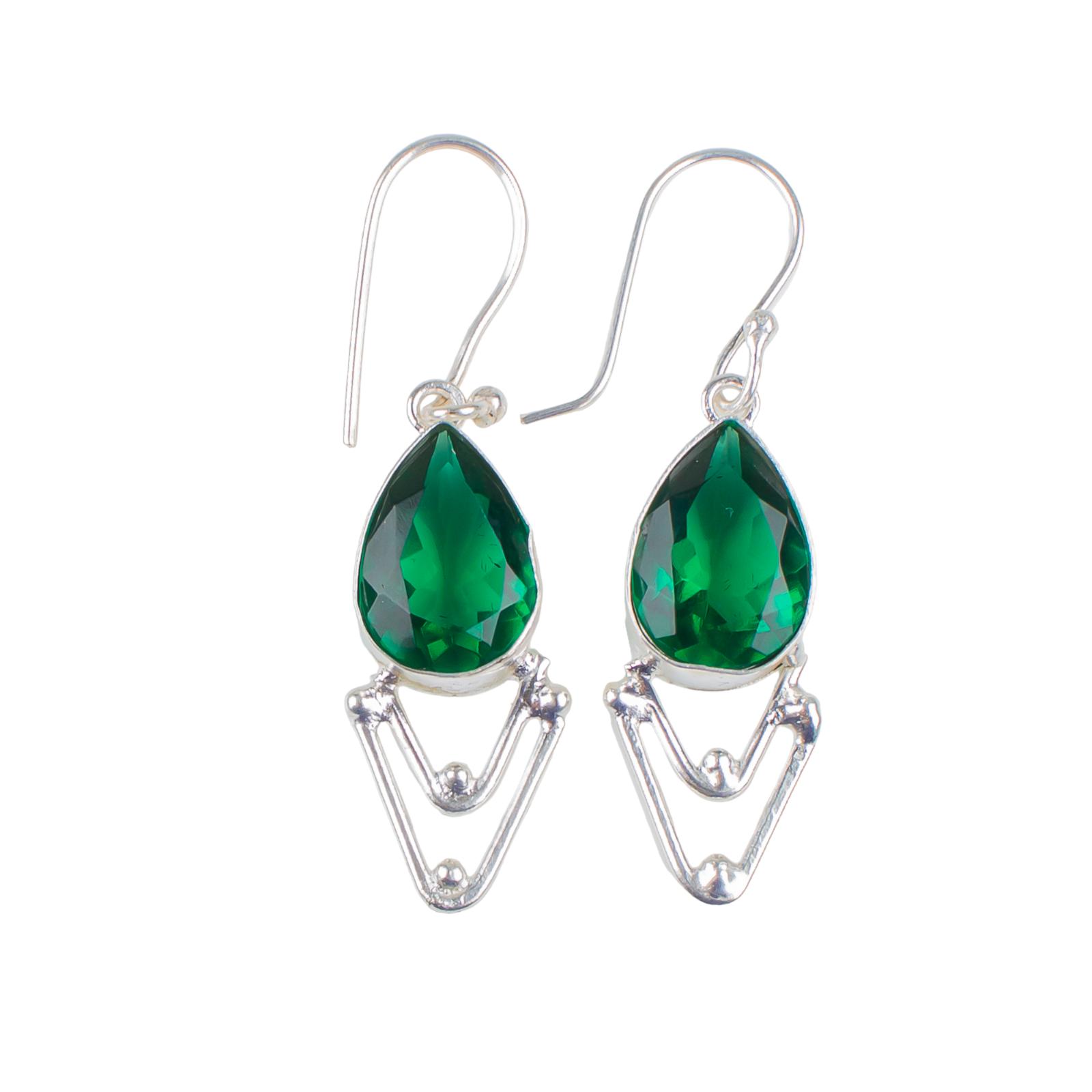 

Chrome Diopside Gemstone 925 Sterling Silver Stylish Jewelry Earrings For Women EE-39-3