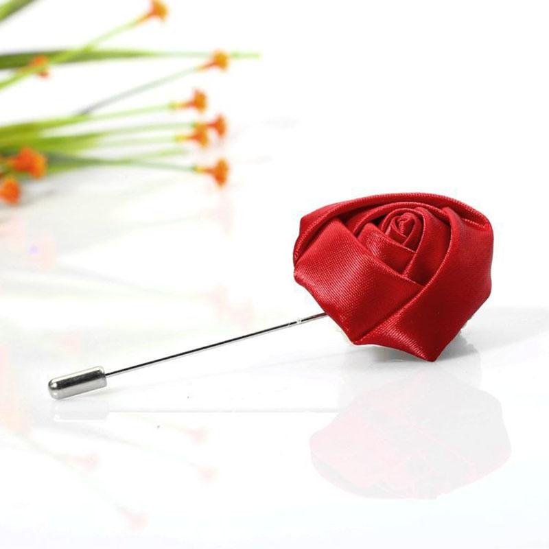 Herren Knopflochblumen für Hochzeit Bräutigam Anstecker Reversnadeln Band Rosen Blume Herrenanzug Knopfloch Anstecknadel Hochzeit Zubehör hochzeit