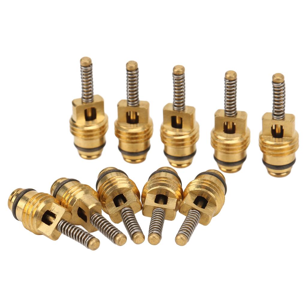 20 Pcs Air Conditioning Valve Core Aluminum Alloy Copper Automotive AC High Pressure Valve Cores