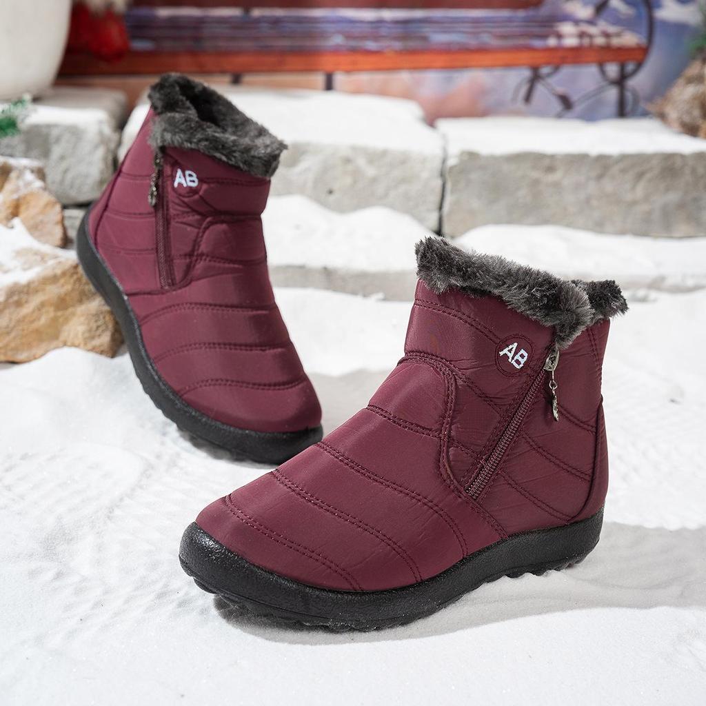 Women's Waterproof Snow Boots - Non-Slip, Warm, Plus Size 44 Outdoor Cotton Shoes