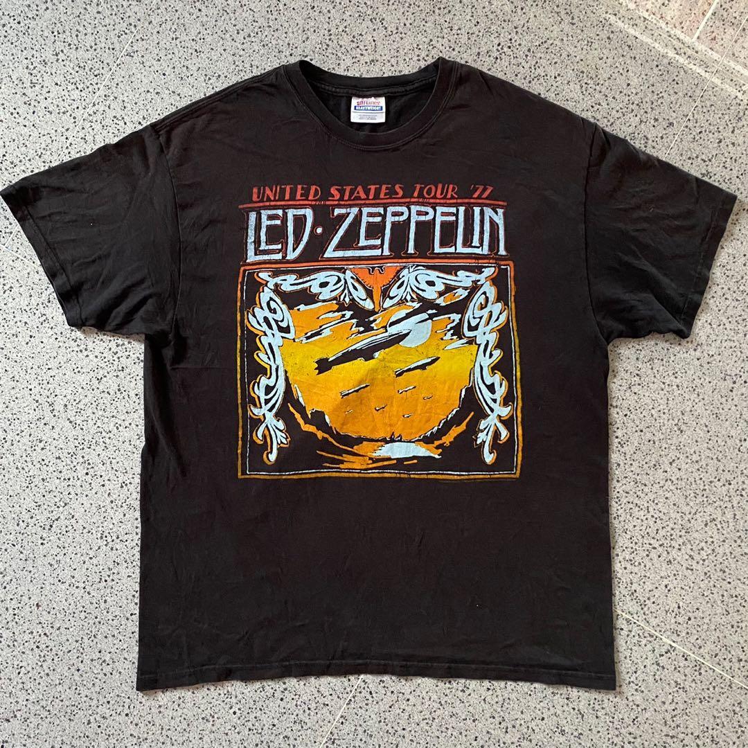 Led Zeppelin Shirt Led Zeppelin Tour 77 Black T-shirt Unisex S5XL VN4202 XXXXL