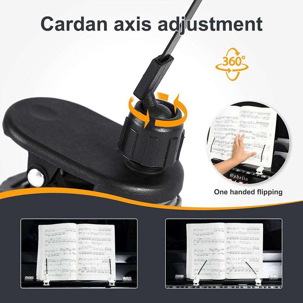 Adjustable Piano Page Holder Piano Accessories Music Binders Portable Music Stand