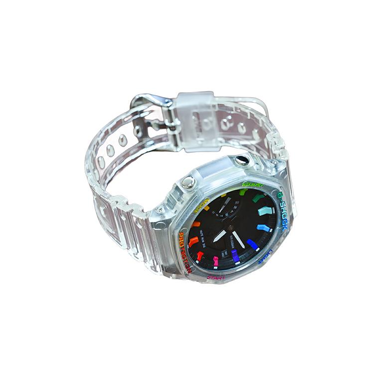 Casio Men Liquid Crystal,Analog Dual Display Series Black Watch GA-2100SKE-7A(Watch3--)