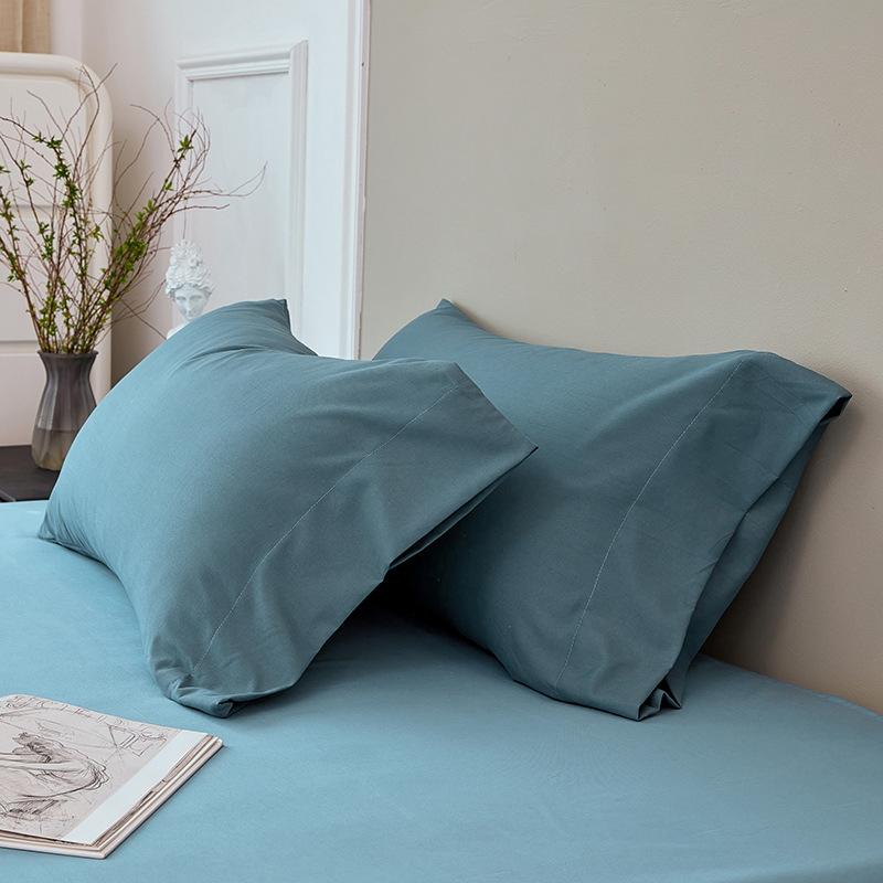 

2 шт. однотонная стираная хлопковая наволочка домашнее постельное белье супер мягкая наволочка конверт украшения наволочки 48X74cm светло-синий