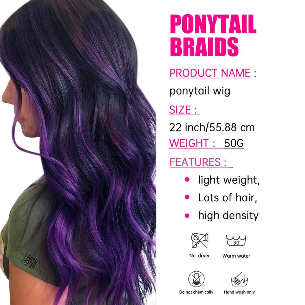 ALAN EATON 22 Inches 5Pcs/Pack Sparkle Hair Extensions Clip In Rainbow Shiny Sparkle Hair Tinsel Heat Resistant Sparkle Hair Extensions