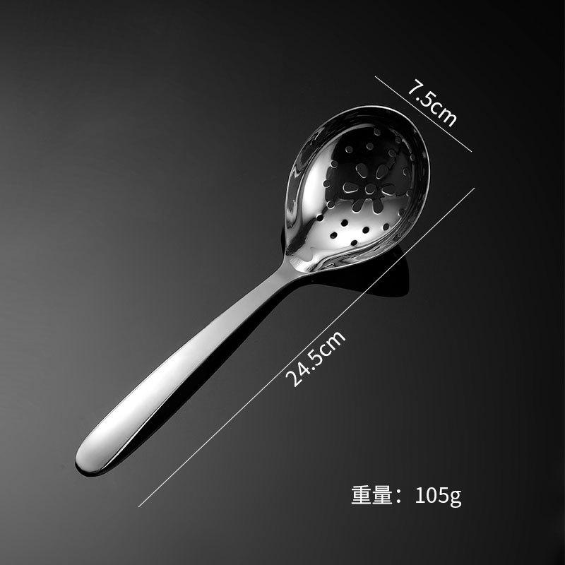 304 Stainless Steel Soup Shell Spoon Household Thickened Creative Long Handle Large Spoon Large Colander Housewarming Hotel Use