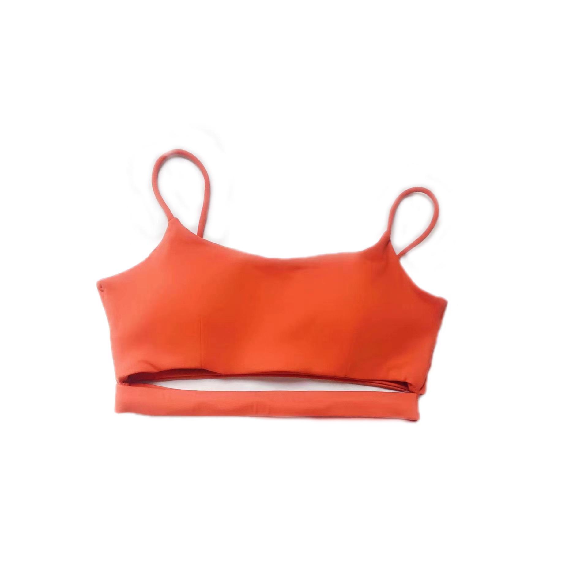 

Быстросохнущий пуш-ап спортивный бюстгальтер для йоги с высокоэластичным дизайном с низкой спиной Small оранжевый