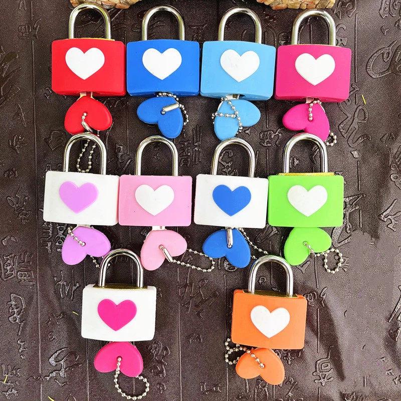 Luggage Lock Portable Anti-theft Colorful Concentric Heart Design Lock for Gym Locker Travel Backpack Baggage