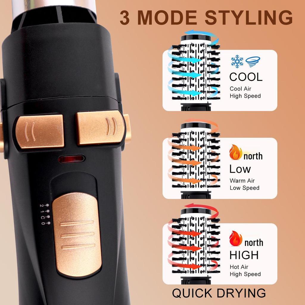 Cross-border Multi-functional Electric Hair Styler: Hot Air Dryer, Curl, Straighten & Blow Comb Set