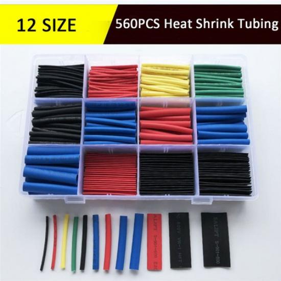 

560PCS Heat Shrink Tubing 2:1 Electrical Wire Cable Wrap ulation Tube Kit
