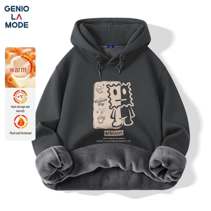 

GENIOLAMODE Men s Fleece Lined Heavyweight Hooded Sweatshirt 3XL