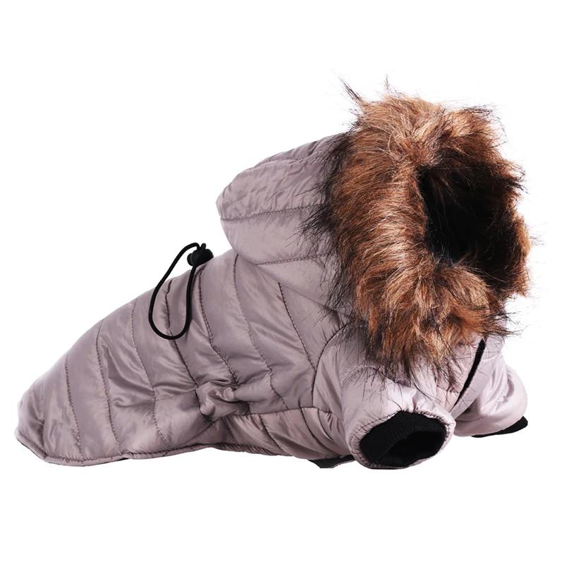 

Soft Furry Hoodie Warm Dog Clothes For Small Dogs Windproof Pet Jacket Puppy Coat Winter Clothing For Yorkies Chihuahua XS（old） світло-сірого кольору