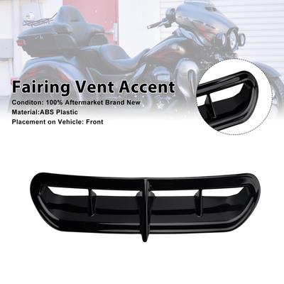 Fairing Vent Accent For Touring Electra Street Trike Glide Ultra 2014-2022 Black