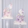 10 Pcs/set Purple Pink Acrylic Butterfly Cake Decoration Happy Birthday Cake Topper Handmade Painted for Wedding Birthday Party