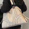Large-capacity Backpack - Casual Riveted Shoulder Bag for Short Trips and Commuting Tote Bag