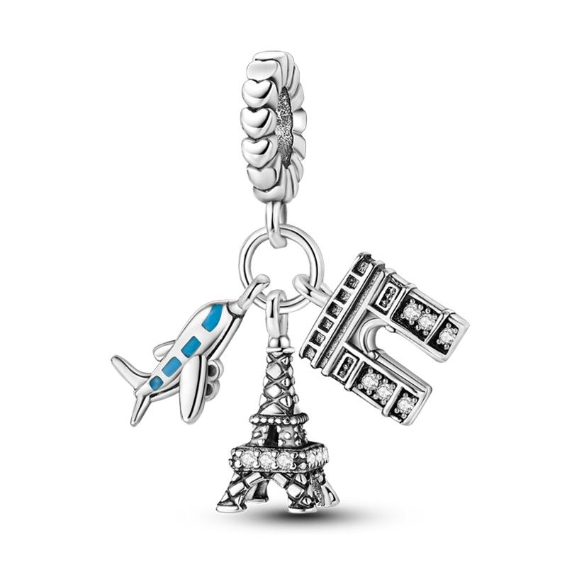 Funny Copper Metal Sail Beach Plane Mojito Sunbathing Holiday Diary Charm Bead Components Bead Components Compatible With Pan Authentic Original