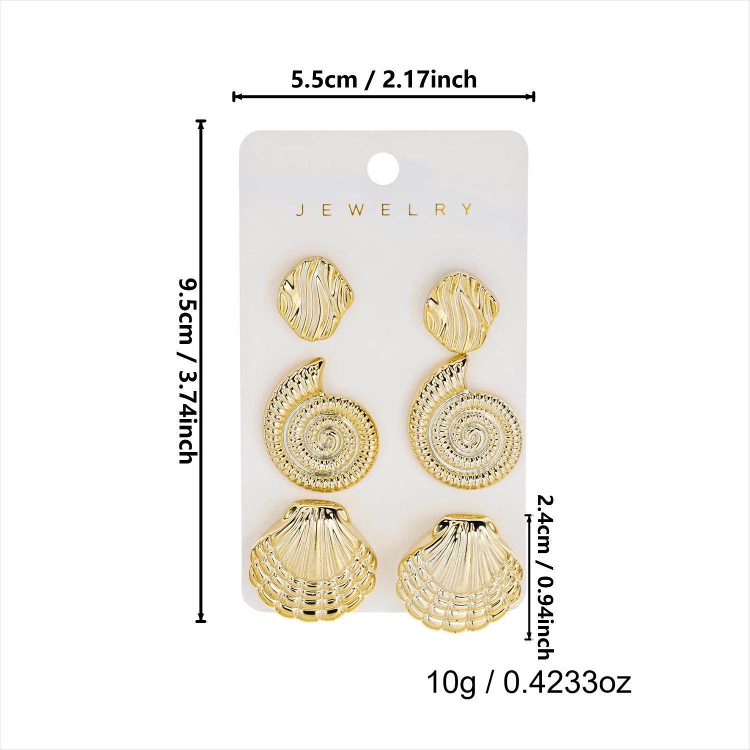 

Women s Earring Set Fashionable and Elegant Ocean-Themed Earrings for Women CCB Starfish Shell Multi-Piece Earring Set 2