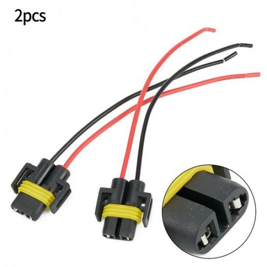 Connector Harness Socket Headlight Copper Fog Light H11 H8 Heat Resistant