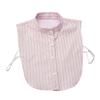 Women's Detachable False Collar Insert Elegant Striped Lapel Faux Half Shirt Blouse Collar Top for Sweater and Dresses