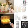 LED Flameless Candles with Remote Control Flickering Waterproof Electric Candle LED Tealights for Halloween Christmas Home Decor
