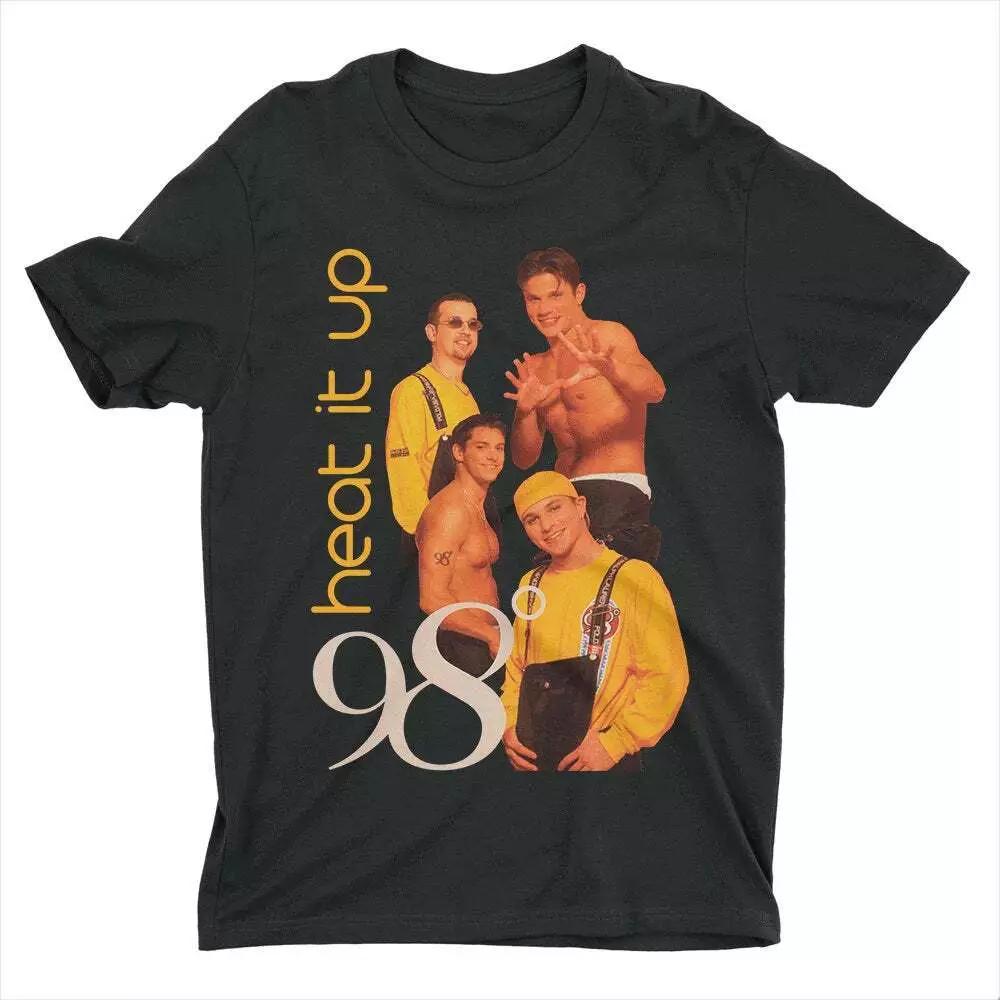 98 Degrees Band Members 1Side Black Cotton Size S To 5XL Tee Shirt BT384 Unisex T-Shirt S