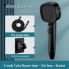 TLXT Athens Black Square Filtered Shower Head Set