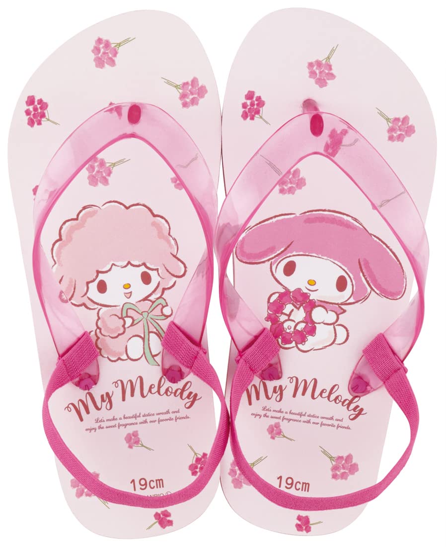 

Пляжные сандалии для скейтеров My Melody Цветочный узор Sanrio 19 см SDBE19-A