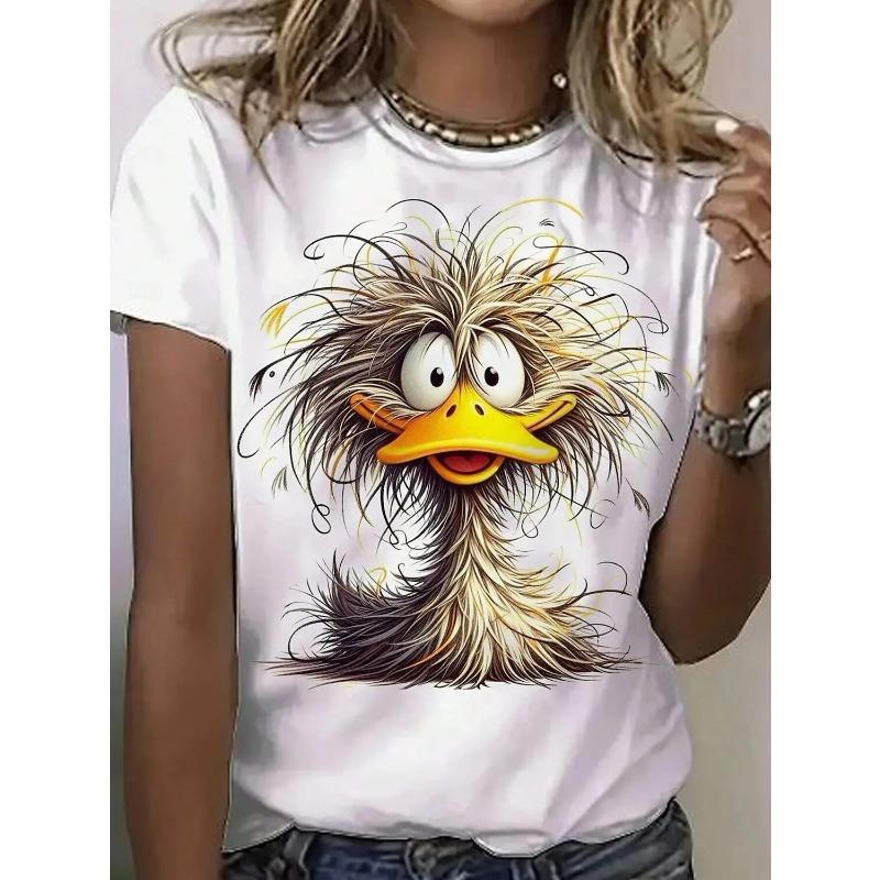 Funny Women's T-shirt Cat Graphic Print Summer Round Neck Outdoor Comfortable Fashion Casual Female Oversized Short Sleeve T-Shirts