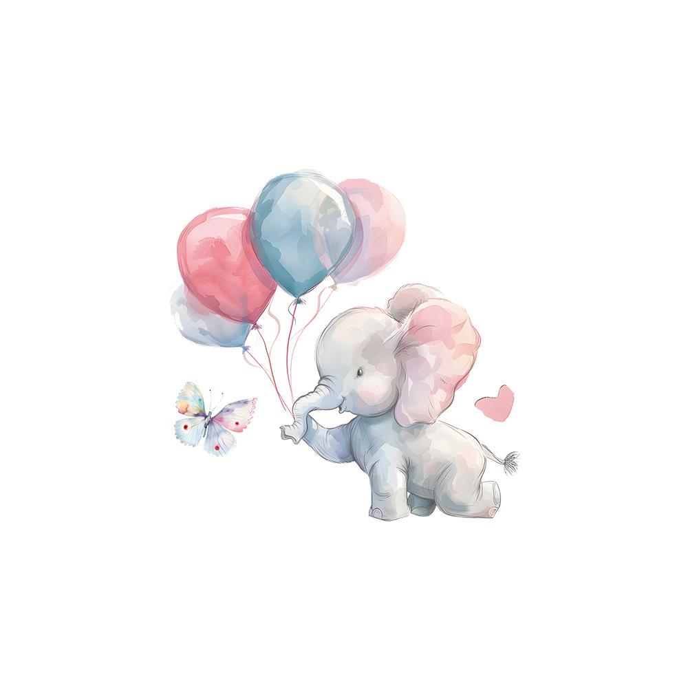 

Whimsical Elephant in Hot Air Balloon Light Switch Stickers, Playful Adventure Wall Decals for Kids Room and Nursery Decor 14.5x14.5CM різнокольоровий