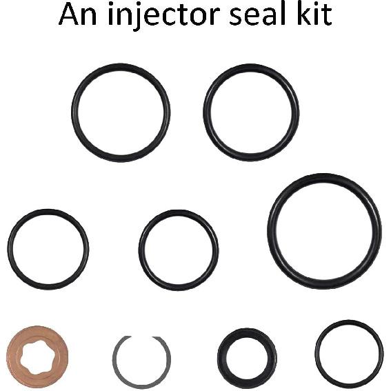 Diesel Nipple Cup Socket Kit Suitable for Ford 6.0L 2003-2007 High Pressure Oil Rail Ball Tube Repair with 8pcs Heavy Duty Viton O-Rings Leakproof