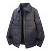Mens Premium 90% Duck Down Puffer Jacket Winter Warm Outdoor Coat Loose Fit Solid Color With Faux Fur Collar