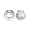 304 Stainless Steel Anti-slip Flange Nuts with Teeth, M3-M20, Hex, DIN6923