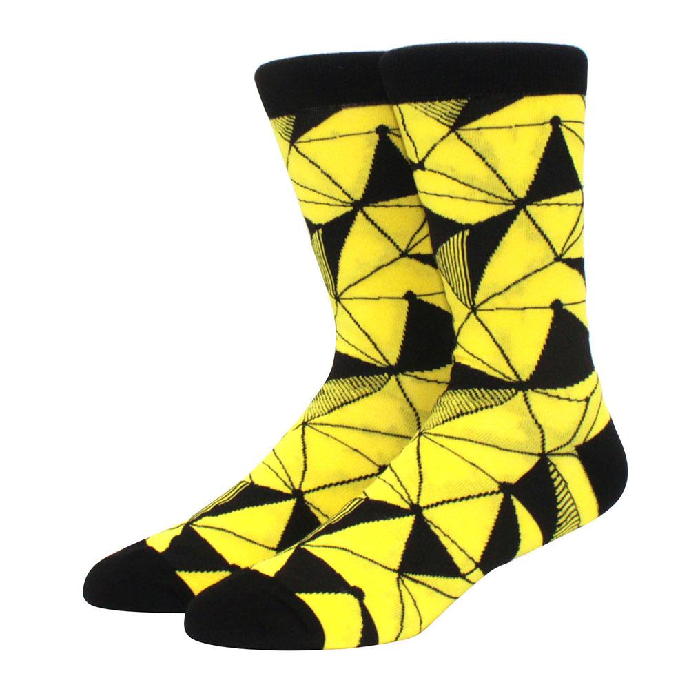 Herr Kammade Bomullsstrumpor Roliga Glad Novelty Långa Crew Strumpor Astronaut Djur Romb Galet Roliga Funky Skateboard Strumpor Färgglada