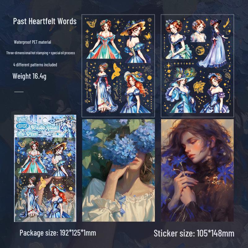 ZABC Youthful Retro Photo Stickers - 6 Vintage Styles for Journals & Collages