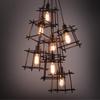 American Retro Industrial Chandelier with Creative Design for Bar and Living Room