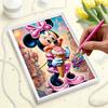 Disney Pearl Painting Minnie Ice Cream Fairy Tale Castle Creative 5D Pearl Embroidery Cross Stitch Kit Handmade DIY Home and Room Decor Gift