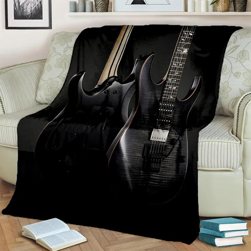 HD Classical Guitar Electric Guitar Blanket,Soft Throw Blanket for Home Bedroom Bed Sofa Picnic Travel Office Cover Blanket Kids