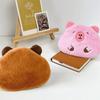 Soft Capybara Coin Purse Cartoon Guinea Pig Bag Pendant Cute Plush Doll Keychain  Hanging Accessory