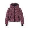 Damen Winter Kapuzen Reißverschluss Bordeaux Ski Gepolsterte Parka Mantel Anzug Set Dame Winddicht Hose Hosen Trainingsanzug