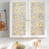 Flower Window Privacy Film, Decorative Static Cling Stickers, Waterproof Glass Cling, 39.4x17.7in Anti-Glare Static Glass Sticker for Home Bathroom