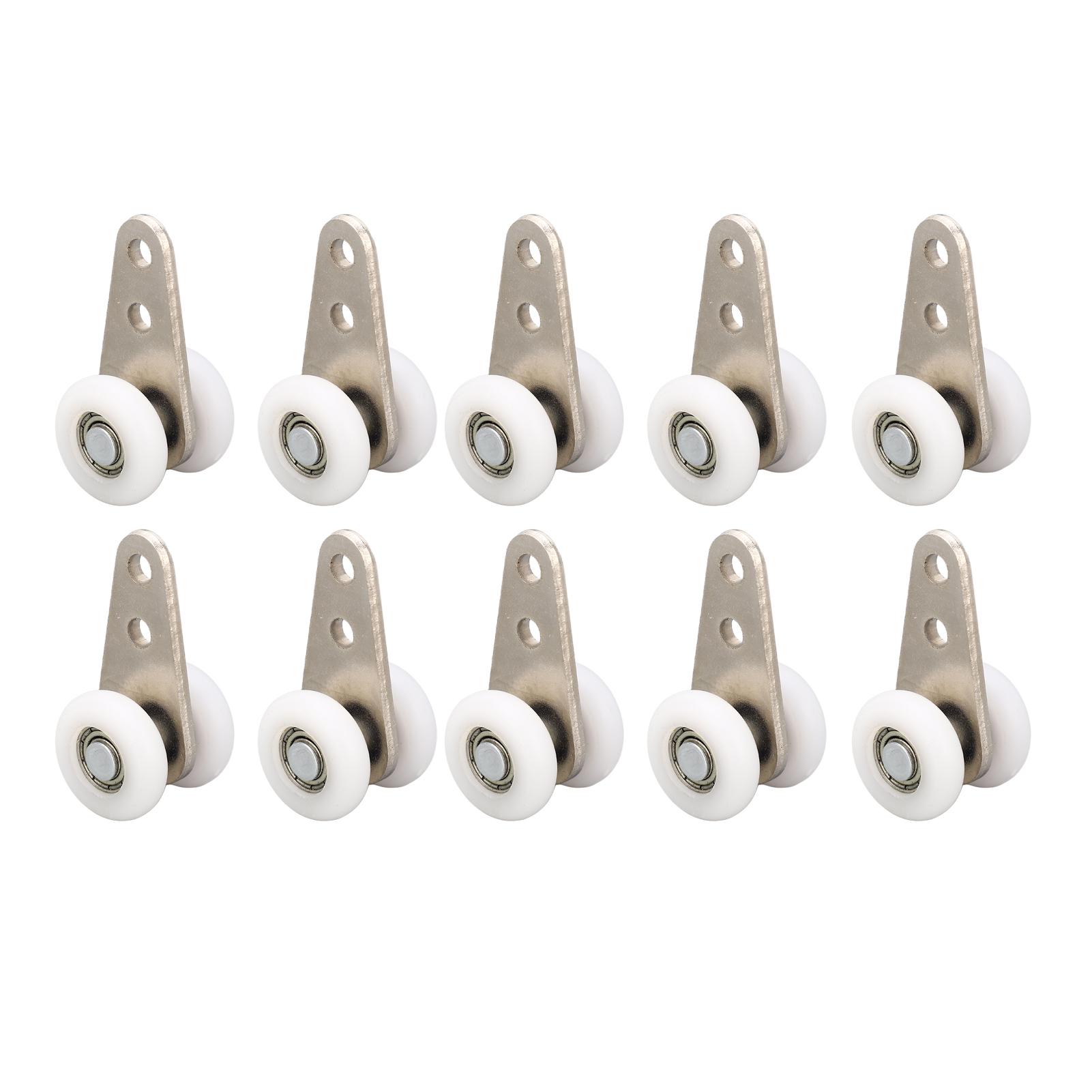 

10 шт. 23 мм нейлоновый шкив кронштейн из нержавеющей стали подвесное колесо ролик для раздвижной двери окна белый