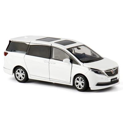 1/32 Buick GL8 ES Avenir Spielzeugautomodell aus Metalldruckgusslegierung, MPV-Fahrzeug, Miniatur-Sound- und Lichtsammlung, Geschenk für Jungen und Kinder